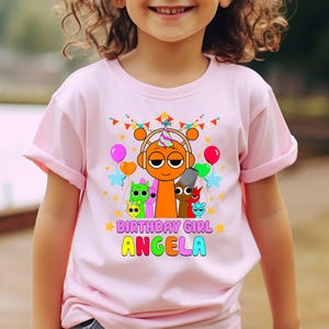 Personalized Sprunki Birhday Girl Shirt, Custom Sprunki Girl Shirt, Sprunki Birthday Girl Lime Tee, Roblo Birthday Game Tee, Sprunki  Tshirt