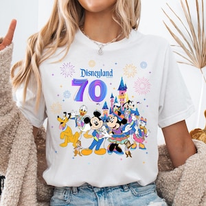 Disneyland 70th Anniversary Shirt, Mickey Minnie 70 Years Of Magic Shirt, Disneyland Happiest Place On Earth Shirt, Family Vacation Trip