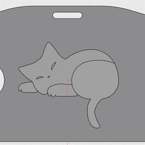 3D Druckerdatei - Cat Einzelschlüsselkartenhalter