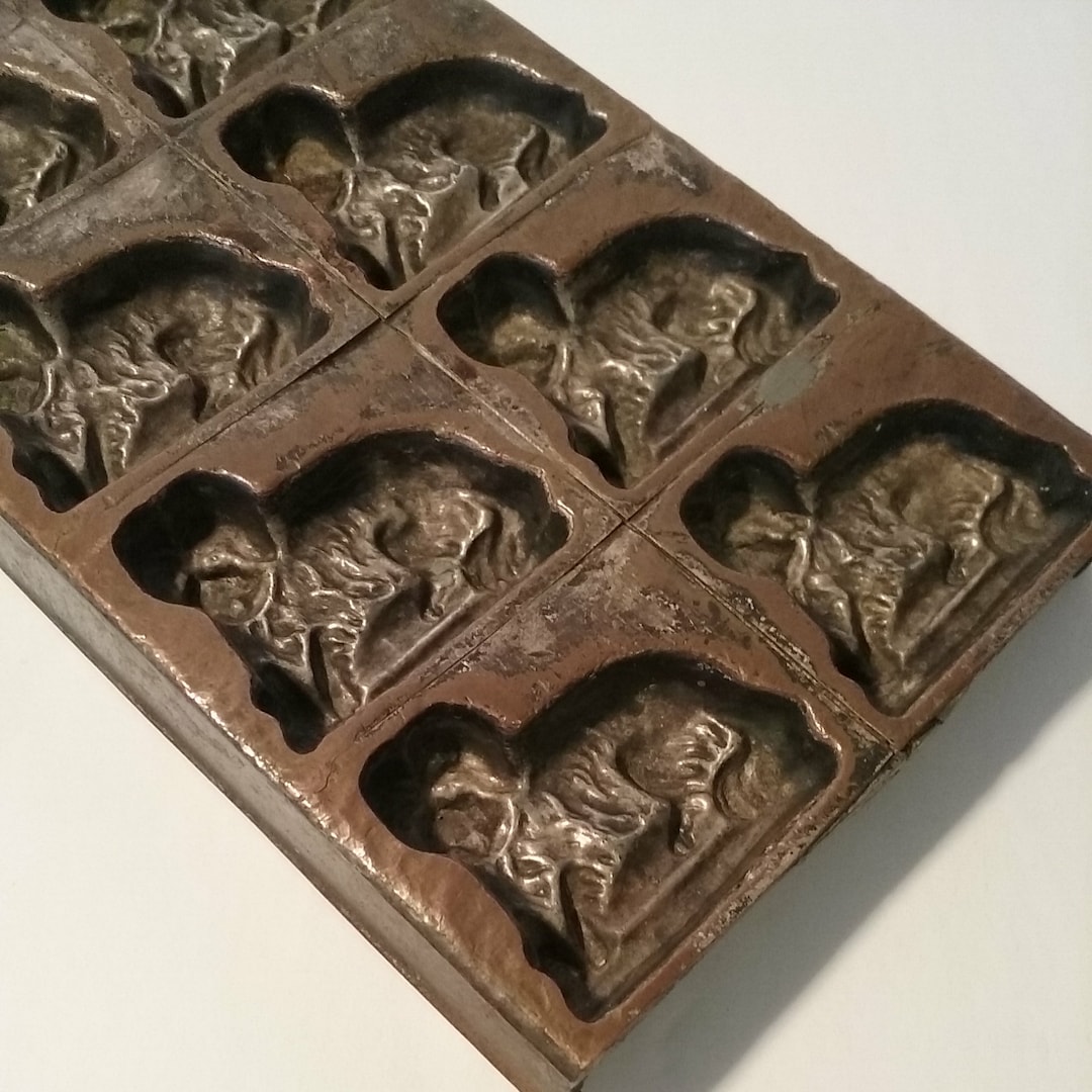 Antique CANDY MOLD Metal Mold Staffordshire Dogs Vintage Etsy