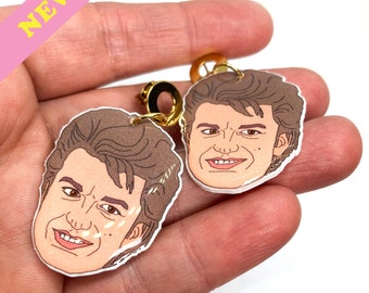 Stranger Things, Steve Harrington Earrings, Dangle Earrings, Quirky Gift