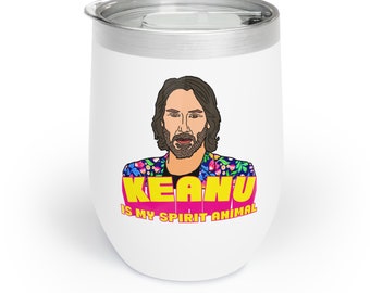 Keanu Wine Tumbler | Pop Culture Plastics | Keanu Reeves | Gifts for mum