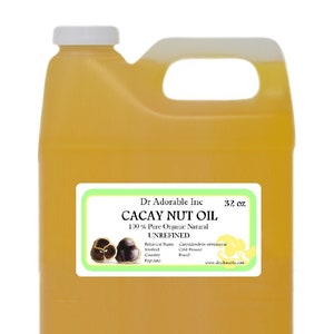 32 Oz Premium Cacay Nut Oil Unrefined Pure Cold Pressed Organic Fresh Skin Hair Care