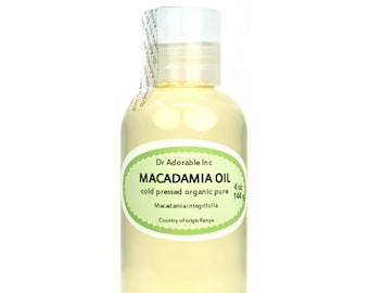 4 oz - Aceite de nuez de macadamia - Orgánico prensado en frío 100% puro