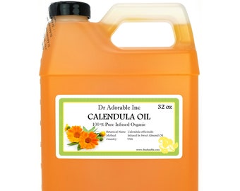 32 oz - Organic Calendula Infused Oil Natural