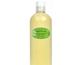 16 oz - Organic Castor Oil - 100% Pure Cold Pressed
