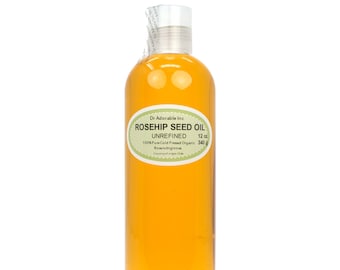 12 oz - Rosehip Oil UNREFINED - 100% Pure & Organic Cold Pressed
