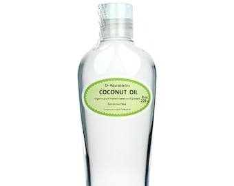 8 oz - Organic Fractionated Coconut Oil - 100% Pure