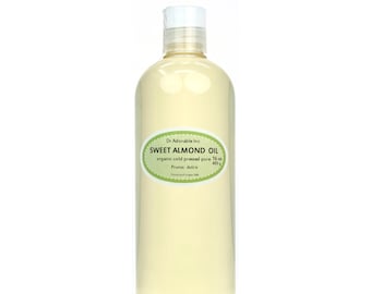 16 oz - Sweet Almond Oil - Pure Organic Cold Pressed