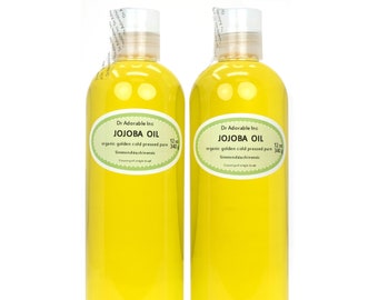 24 oz - Pure Golden Jojoba Oil UNREFINED - Organic Cold Pressed Virgin