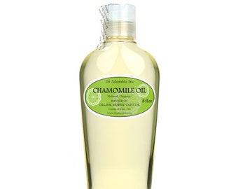 8 oz - Chamomile Herbal Oil - Natural Organic Cold Pressed