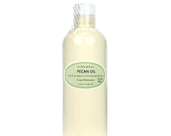12 oz - Pure Pecan Oil - Organic Cold Pressed Pure Fresh Natural