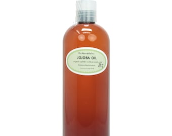 16 oz - Pure Golden Jojoba Oil UNREFINED - Organic Cold Pressed Virgin