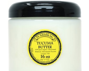 16 oz - Manteca de Tucuma Premium - Orgánica 100% Pura CRUDA Fresca Natural Premium Cuidado de la Piel Cuerpo Uñas