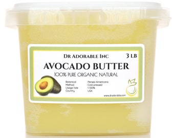 3 lb - Avocado Butter - Organic Cold Pressed Raw