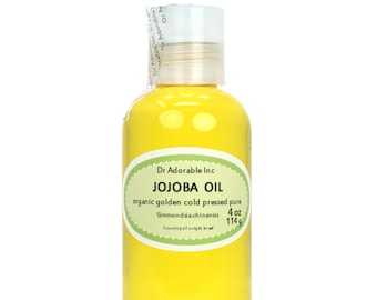 4 oz - Pure Golden Jojoba Oil UNREFINED - Organic 100% Pure Cold Pressed Extra Virgin