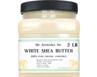 2 lb - Raw Unrefined WHITE Shea Butter From Ghana