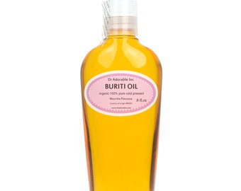 8 oz - Buriti Exotic Oil - 100% Pure & Organic Cold Pressed