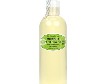 12 oz - Moringa Oleifera Oil - 100% Pure & Organic Cold Pressed