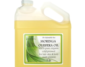 7 lb - Moringa Oleifera Oil - 100% Pure & Organic Cold Pressed