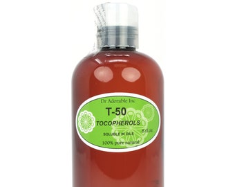 8 oz - Tocopherols Natural T-50 Vitamin E SOLUBLE in OIL Anti Aging