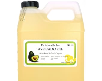 32 oz - Huile d'avocat - 100 % pure pressée à froid biologique