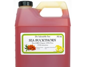 32 oz - Pure Premium Sea Buckthorn Oil - Organic used in Lotions Anti-Aging Cream Make-up  Shower Bath Shampoos Face Mask Skin Care