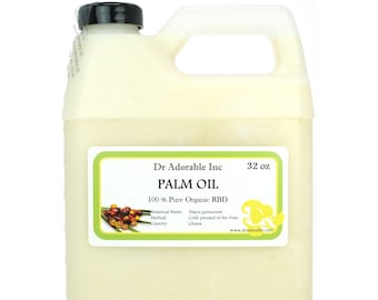 32 oz - Premium Palm Oil - 76 Degree Organic Natural Hair Care Hair Treatment Cold Pressed