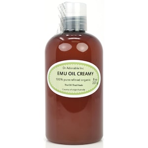 8 oz - Emu CREAMY Oil - 100% Pure Organic Fresh From Australia