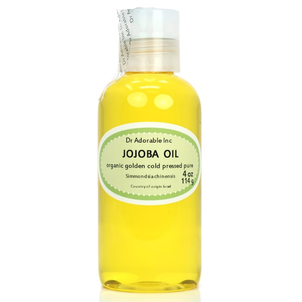 4 oz - Pure Golden Jojoba Oil UNREFINED - Organic 100% Pure Cold Pressed Extra Virgin