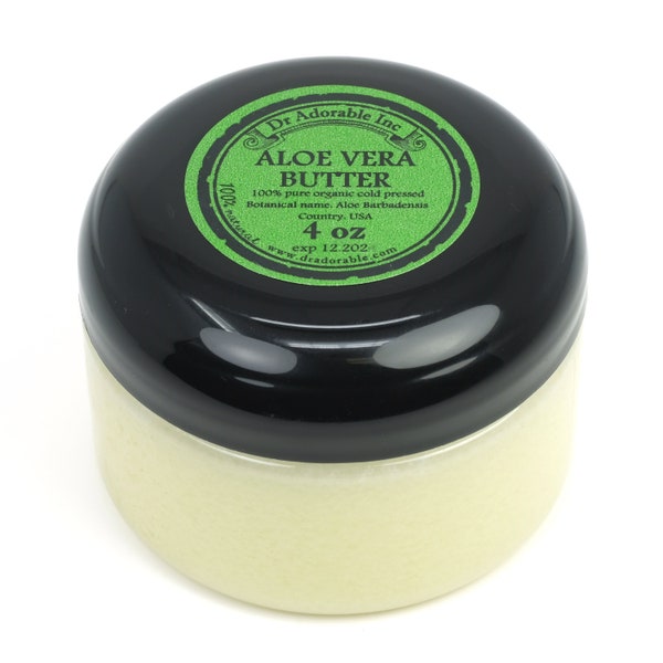 4 oz - Premium Aloe Vera Butter - RAW 100% Pure Organic Cold Pressed