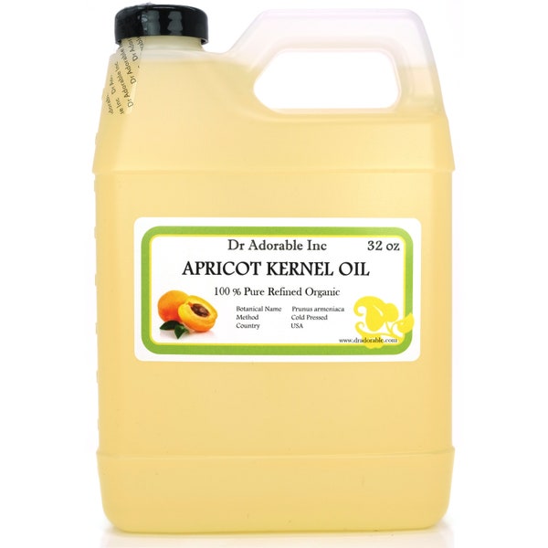 32 oz - Apricot Kernel Oil - 100% Pure Organic Cold Pressed