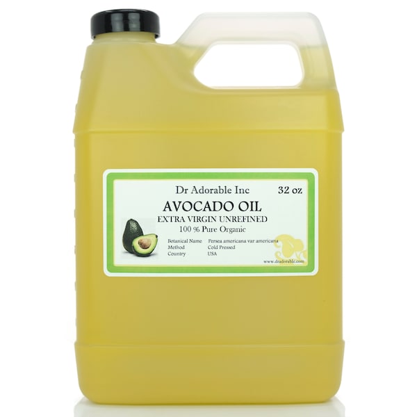 32 oz - Avocado Oil UNREFINED - Extra Virgin Cold Pressed Pure & Organic