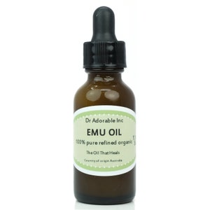 1.1 oz - Emu Oil - with Glass Dropper - 100% Pure Fresh From Australia