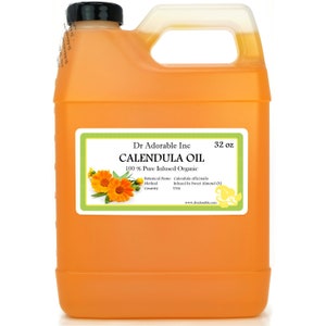 32 oz - Organic Calendula Infused Oil Natural