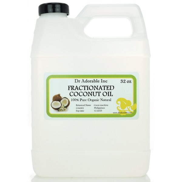 32 oz - Organic Fractionated Coconut Oil - 100% Pure Organic