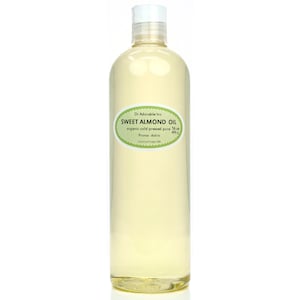 16 oz - Sweet Almond Oil - Pure Organic Cold Pressed