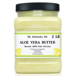 2 lb - Premium Aloe Vera Butter - RAW 100% Pure Organic Cold Pressed