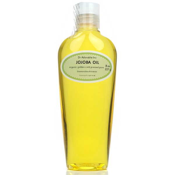 8 oz - Pure Golden Jojoba Oil UNREFINED - Organic 100% Pure Cold Pressed