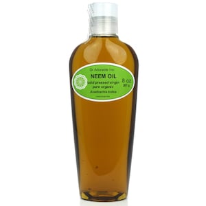 8 oz - NEEM OIL UNREFINED - 100% Pure Cold Pressed Organic Natural