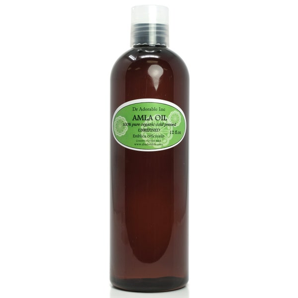 12 Oz UNREFINED Amla Oil 100% Pure Indian Gooseberry Cold Pressed Skin Hair Nails Massage oil