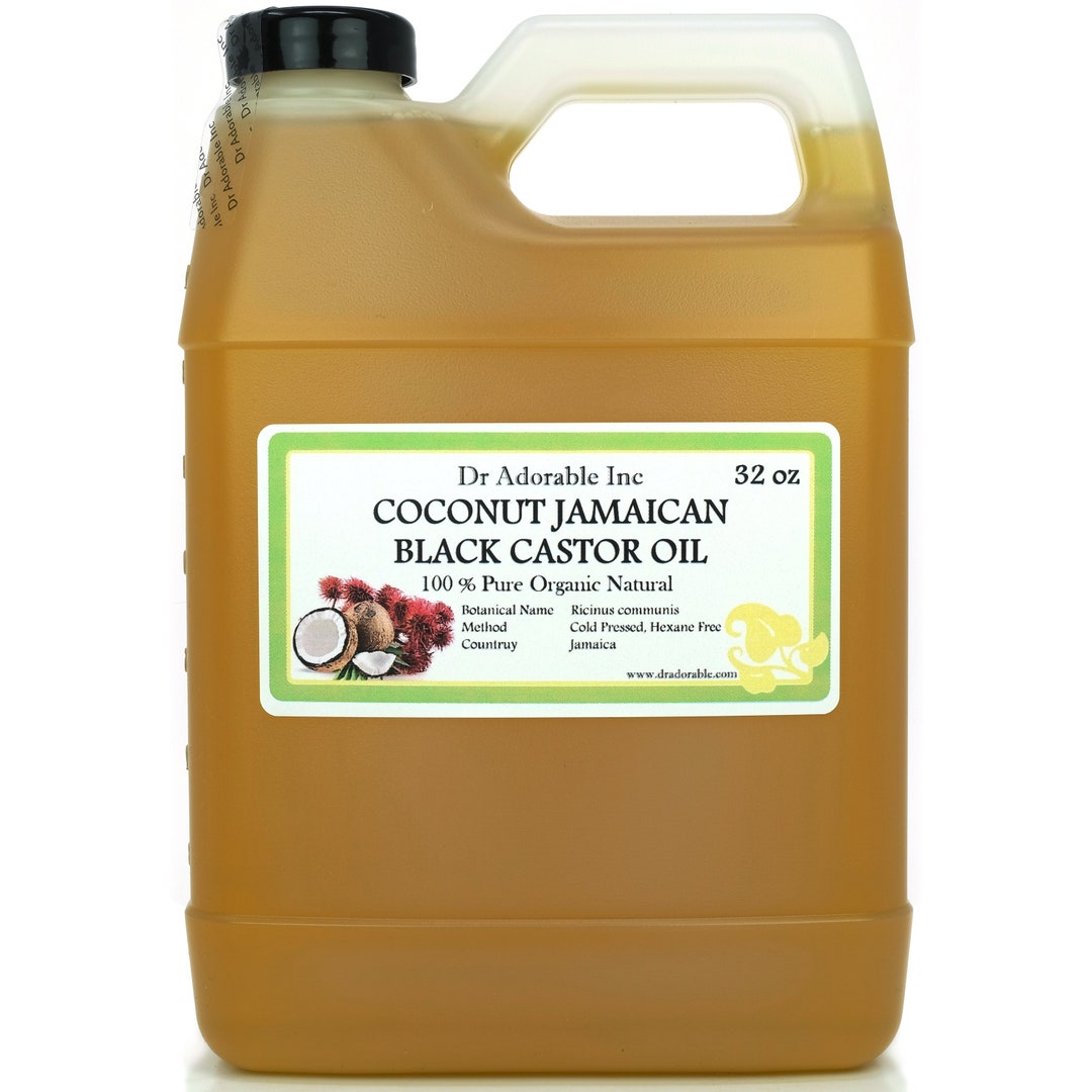 32 Oz Pure COCONUT Jamaican Black Castor Oil Super Potent Strengthen Grow & Restore Hair Care