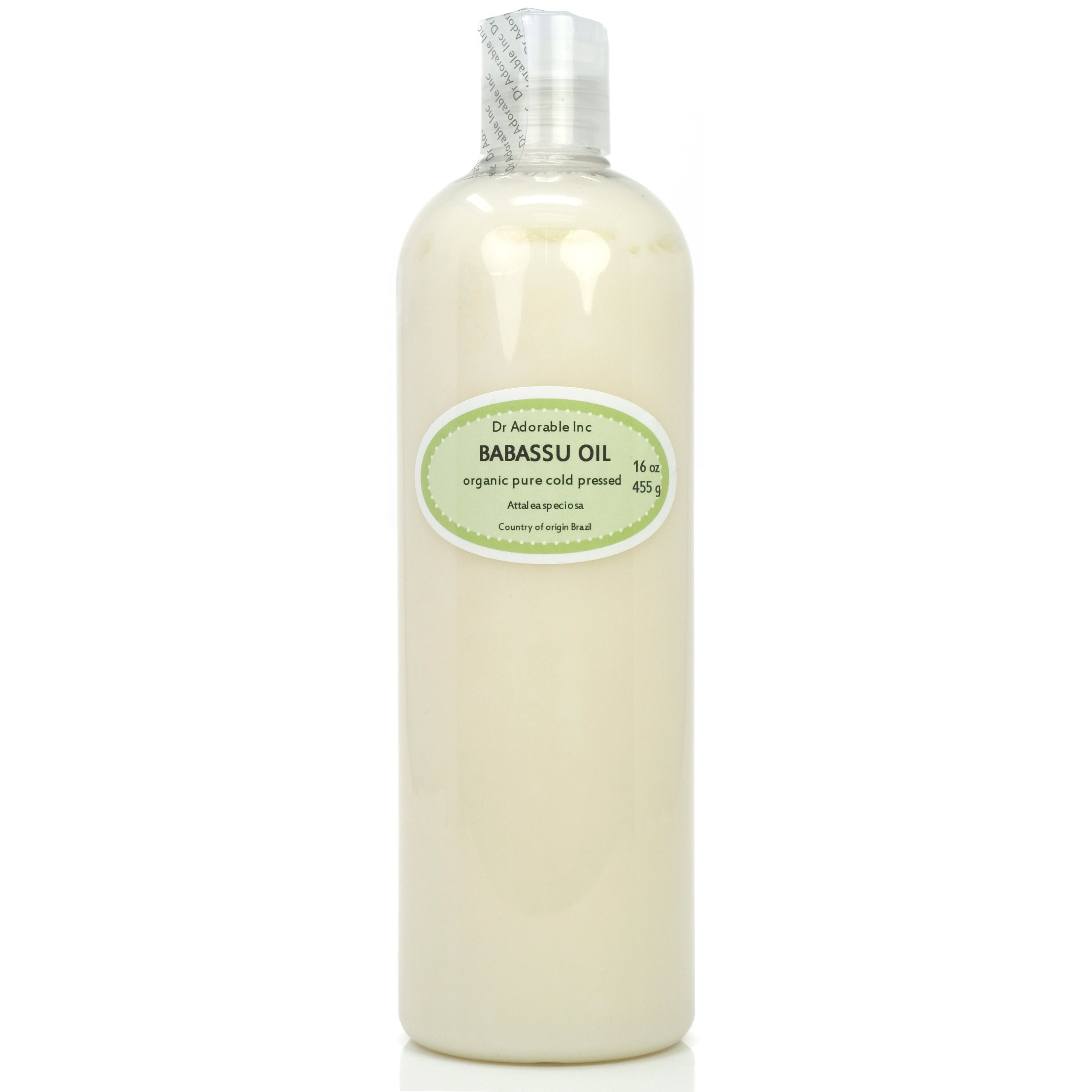 16 oz - Babassu Carrier Oil - Cold Pressed Pure Organic Skin Care Hair Care Moisturizer Massage Oil Spa and Relaxation Bath and Beauty