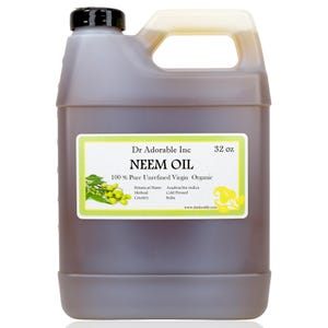 32 oz - NEEM OIL UNREFINED - 100% Pure Cold Pressed Organic Natural