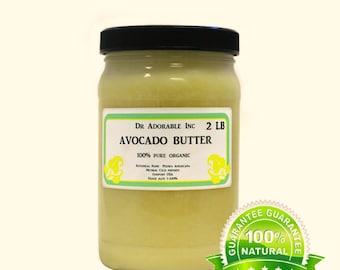 2 lb / 32 oz Organic 100% Pure Avocado Butter Great Moisturizer