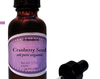 1 oz with dropper Cranberry Seed Oil 100% Pure & Organic Cold Pressed