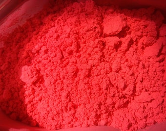 1 Oz Fluorescent Red Orange Mica Pigment Great for Cosmetic Soaps Bath Bomb Lotions Shower gels Bath Salts and many more