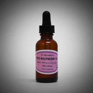 1 oz - UNREFINED Red Raspberry Seed Oil - 100% Pure & Organic Cold Pressed
