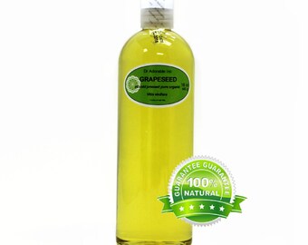 16 OZ Pure Grapeseed Oil Organic Cold Pressed