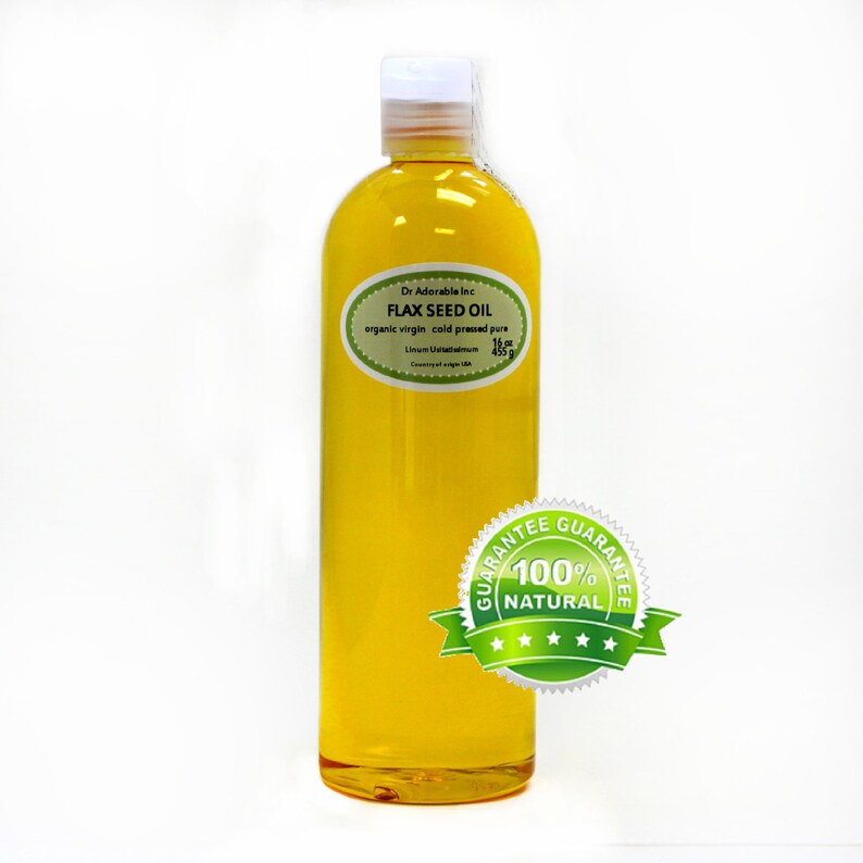 16 Oz Flax Seed Oil Pure Organic Cold Pressed UNREFINED Etsy